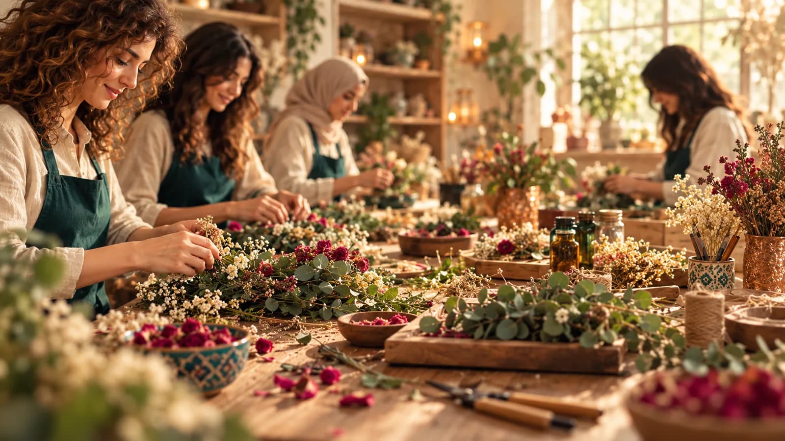 دستهای سازنده در حال کار روی محصول دستساز